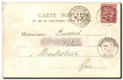 Clermont-Ferrand — Fuente petrificante — B.F. Paris — Reverso