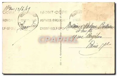 Teleferyk Sancy — Kabiny w górę i w dół w trakcie trasy — G d’O, wydawca — Rewers