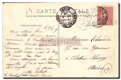 La Bourboule - De Telecarré — G. Delaunay, uitgever, Clermont-Ferrand — Achterkant
