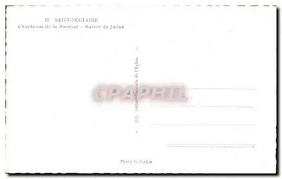 Saint-Nectaire — Chapiteau da Paixão - Beijo de Judas — Edição Especial da Igreja — Verso
