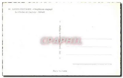 Saint-Nectaire - Chapiteau engajé — O Cristo e Zacena — Detalhe — Edição Societária da Igreja — Verso