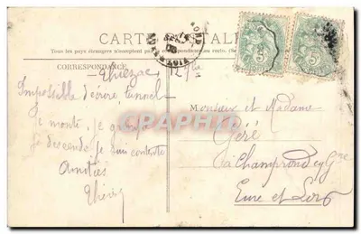 Cascata della Conche — Vicinanze di Moissac — Editore non identificato, n. di serie 278 — Verso