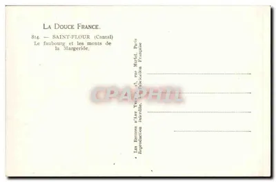 Saint-Flour (Cantal) — O subúrbio e os montes da Margeride — Éditions d'Art Yvon, Paris — Verso