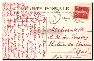 Oudon (Loire-Inférieure) — Vista tirada pela estrada de Nantes — Coleção Courtrand — Verso