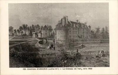 Arredores de ANCENIS (Loire-Inf) — O Castelo de Vair, cerca de 1850 — F. Chapeau, Nantes