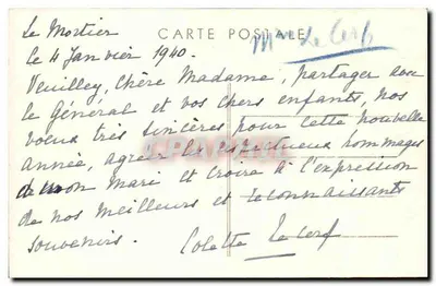 Chanceaux-sur-Choisille — Le Mortier (Castelo) — Combier Imp. Macon — Verso