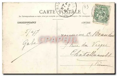 Kasteel van Lassay (15e eeuw) — uitgever Girard, te Lassay — Achterkant