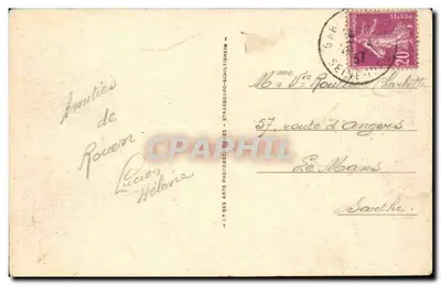 Rouen — Widok na Seinę i nabrzeża — LL — Rewers