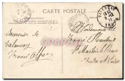 Castelo de Valençay (Indre) — A Cour d'Honneur — Edição Guiliot, Valençay — Verso