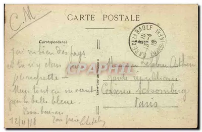 La Baule (Loire-Inf.) — La Playa durante marea alta hacia Pornichet — Editor: F. Chavigny, N° 46 — Reverso