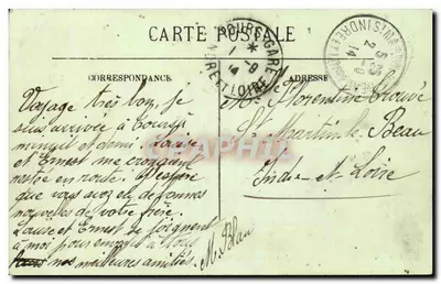 Tours — Le Palais de Justice vu de la Terrasse de l'Hôtel 'Métropol' et partie ouest de la Ville — n° 209 — Verso