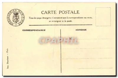 Cabinete de grande luxo — 1ª classe — no navio 'ARAMIS' — Messageries Maritimes — Verso