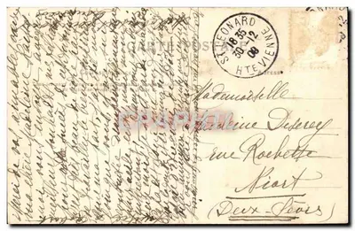 Haute-Vienne - St-Léonard — Estátua de St-Léonard — Coleção Chillou-Lumas — Verso