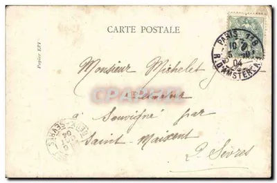 Entre as Palmeiras — Poema de Paul Éluard — Editor P. L. n° 694-4 — Verso