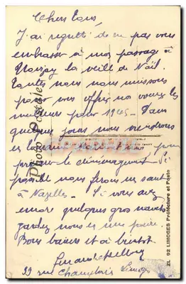 Widok na historyczne budynki w Nîmes — wydawca nieznany, numer serii nie widoczny — Rewers