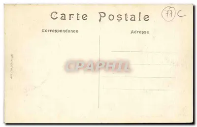 A Invasão alemã em LA FERTÉ-sous-JOUARRE — O Castelo da Ilha bombardeado pelos Ingleses nos dias 8 e 9 de Setembro de 1914 para expulsar os Alemães — Fot. G. Brindelet, La Ferté-sous-Jouarre — Verso