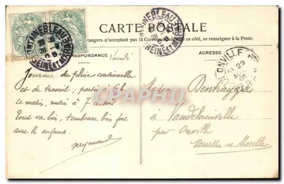 Floresta de Fontainebleau — Fontaine Désirée — Caminho da Torre Denecourt — n° 332 — Verso