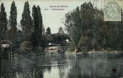 Margens da Marne — Champigny — editor não visível, número de série 972