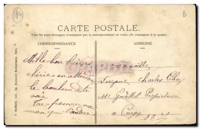 Vincennes — O Donjon — P. Marmuse, Paris — Verso