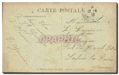 Wyspa Oleron — Grande Conche des Sables Vigné — Charente Inférieure — F. Braun, fot. & Dr. Royan — Rewers