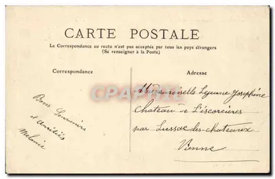 Surgères — Castelo (lado Norte) — Ed. A. Côte — Verso