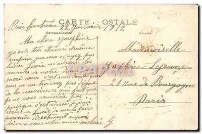 Surgères — Castelo (Lado Norte) — Edit. A. Côte — Verso