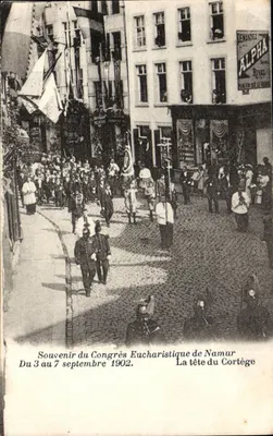 Namur — Congrès Eucharistique 1902 — La tête du cortège — éditeur non identifié