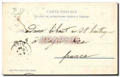 Aéroplane Captifs-Maxim — Exposition Universelle et Internationale, Liège 1905 — Depôt Rue Fragnee 204 Liège — Verso
