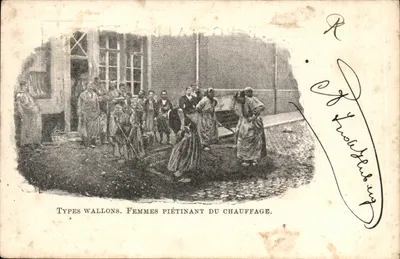 Kobiety piętujące ogrzewanie — Typy walloncy — Wydawca: A. De Vos