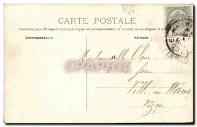 Gare de Longdoz — vue de l'édifice et du quai avec véhicules — éditeur inconnu — Verso