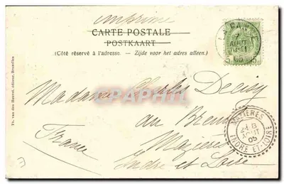 La Panne — Um Pescador — Th. van den Heuvel, editor, n°24 — Verso