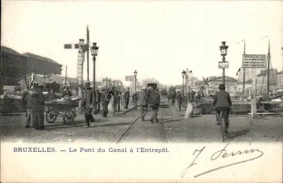 Bruxelas — O Ponte do Canal no Entrepôt — J. Ferrin