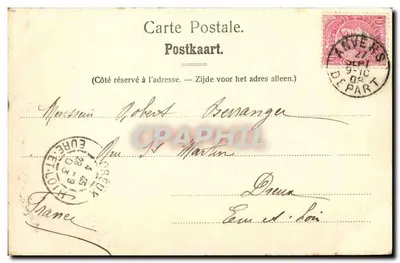Anvers — Grand'Place — éditeur 'DEN VDS' — Verso