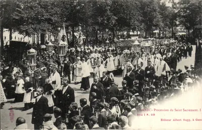 Гент — Процессия Святого Сакрамента — Сérie 1 N. 118 — Издатель Albert Sugg, Гент