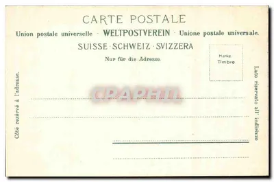 Bernina Kospiz — vista del glaciar y del lago — Louis Glaser, Leipzig — Reverso