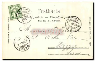 Rigi-Kulm i Bernerskie Alpy — Charnaux Frères & Cie, Genewa, nr 276 — Rewers