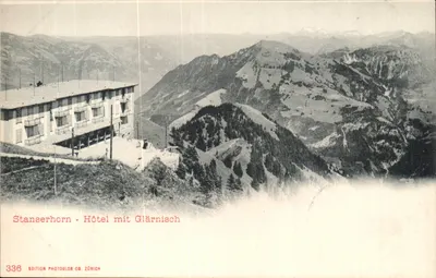 Stanserhorn - Hotel com Glärnisch — Edição Photosglob Co. Zürich, n° 336