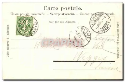 Hohle Gasse mit Tellskapelle — uitgave Photoblob, Zürich, n° 597 — Achterkant