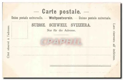Weggis, Vierwaldstätter See — widok na jezioro i wioskę z kościołem — wydawca nieznany, nr seryjny 14 942 — Rewers