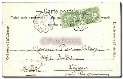 Traversata del Ghiacciaio dei Bossons — 16 Settembre 1901 — Charnaux Frères & Cie, Ginevra, n°759 — Verso