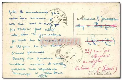 Plaża MESCHERS widziana z morza — Otoczenie ROYAN — Artystyczna edycja R. Bergevin, n°6809 — Rewers