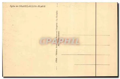 Kościół w Châtelallon-Plage — Wnętrze — Wydawnictwo Ramuntcho, nr 17014 — Rewers