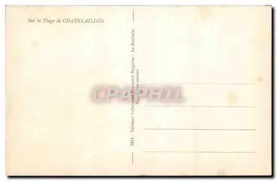 Kobieta w kąpielowym stroju — na plaży Châtelailly — wydawca Ramuntcho — Rewers
