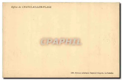 Kościół w Châtelailly-Plage — widok budynku otoczony drzewami — wydawca Ramuntcho — Rewers