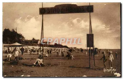 Chatelaillon Bilhete postal antigo Stade Helios