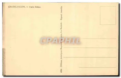 Chatelaillon Bilhete postal antigo Stade Helios — Verso