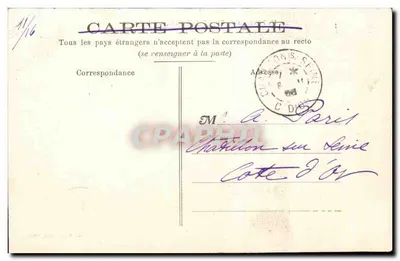 Pézenas — Place de la République e as Halles — editor desconhecido, n° 10 — Verso