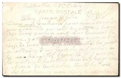 Montpellier — Stare Klasztorze Jezuitów — Capestant, wydawca, Montpellier — Rewers