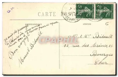 Thouars (D.-S.) — Ogólny widok Dolnej Miasta i Mostu z XIII wieku, przeciętego przez Bleus w 1793 roku — Rewers