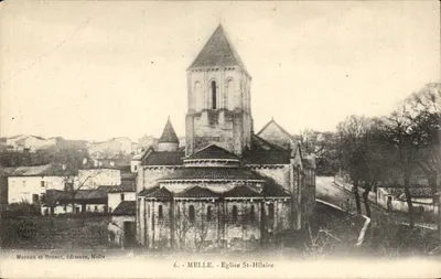 Melle - Igreja de São Hilaire — Moreau et Brunet, editores, Melle, n°6